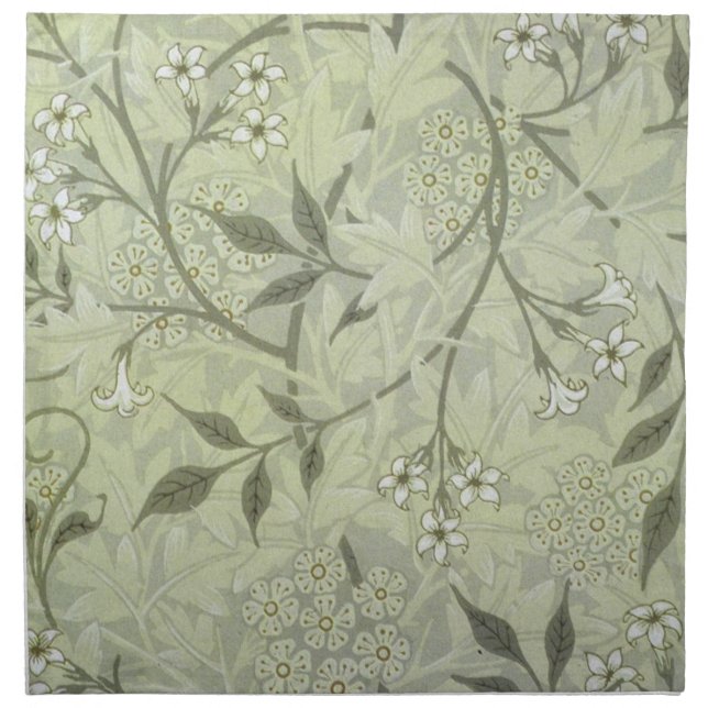 William Morris Jasmine Botanical Cloth Napkin (Front)