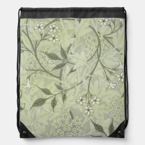 William Morris Jasmine Botanical Drawstring Bag