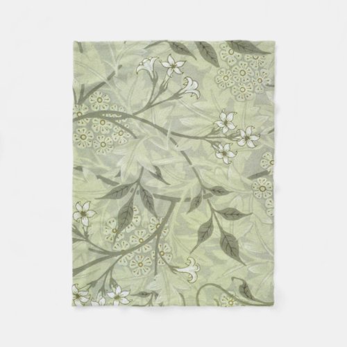 William Morris Jasmine Botanical Fleece Blanket
