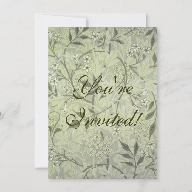 William Morris Jasmine Botanical Invitation (Front)