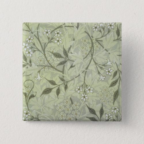 William Morris Jasmine Botanical Pinback Button