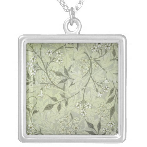 William Morris Jasmine Botanical Silver Plated Necklace