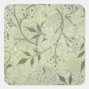 William Morris Jasmine Botanical Square Sticker
