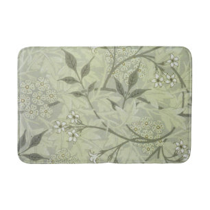 William Morris Jasmine Botanical Vintage Antique Bath Mat