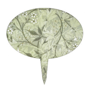 William Morris Jasmine Botanical Vintage Antique Cake Topper
