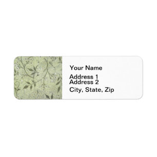 William Morris Jasmine Botanical Vintage Antique Label