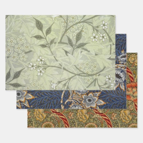 William Morris Jasmine Botanical Wrapping Paper Sheets
