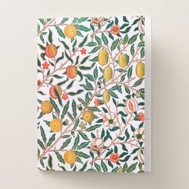 WILLIAM MORRIS "JASMINE DESIGN" POCKET FOLDER (Front)