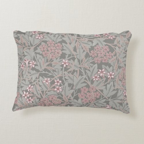 William Morris Jasmine Flower Pattern Accent Pillow