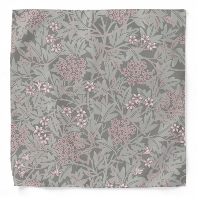William Morris Jasmine Flower Pattern Bandana (Front)