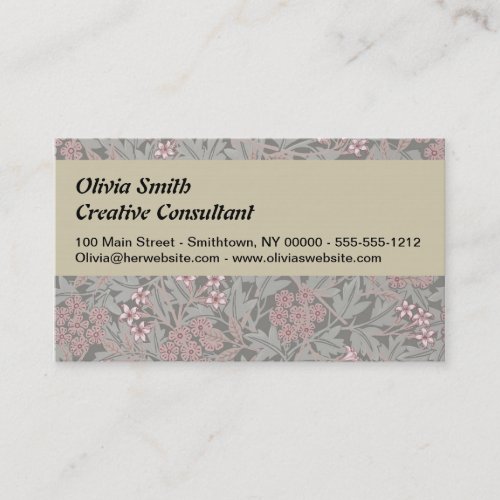 William Morris Jasmine Flower Pattern Business Card