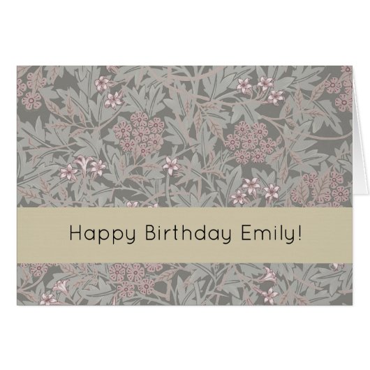 William Morris Jasmine Flower Pattern Cards (Front Horizontal)
