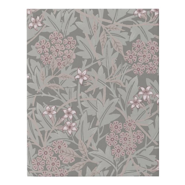 William Morris Jasmine Flower Pattern Faux Canvas Print (Front)