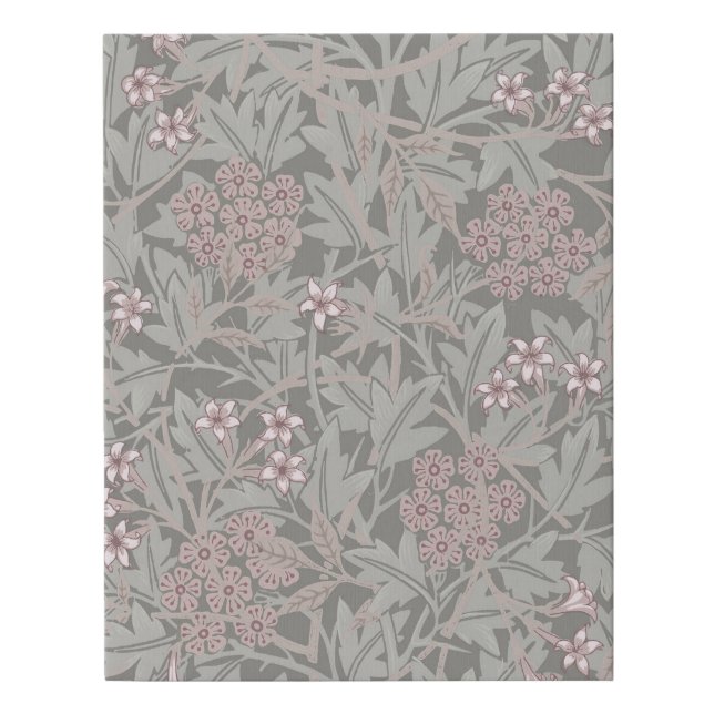 William Morris Jasmine Flower Pattern Faux Canvas Print (Front)