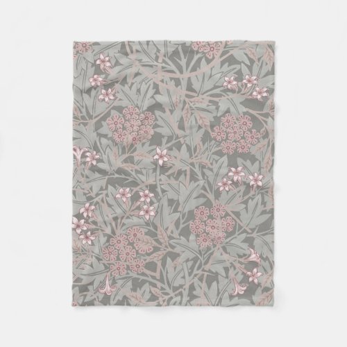 William Morris Jasmine Flower Pattern Fleece Blanket