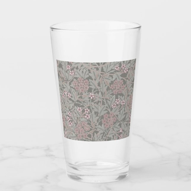 William Morris Jasmine Flower Pattern Glass (Front)