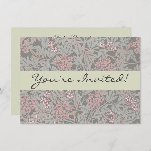 William Morris Jasmine Flower Pattern Invitation