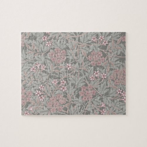 William Morris Jasmine Flower Pattern Jigsaw Puzzle