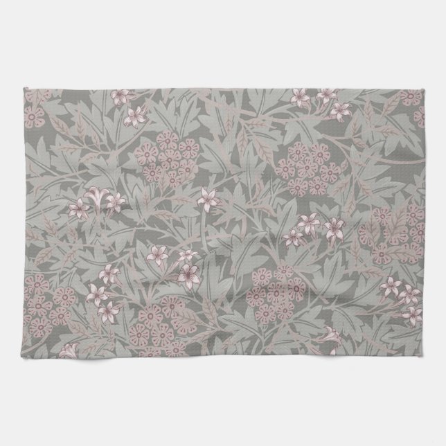 William Morris Jasmine Flower Pattern Kitchen Towel (Horizontal)