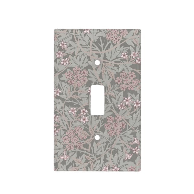 William Morris Jasmine Flower Pattern Light Switch Cover (Front)