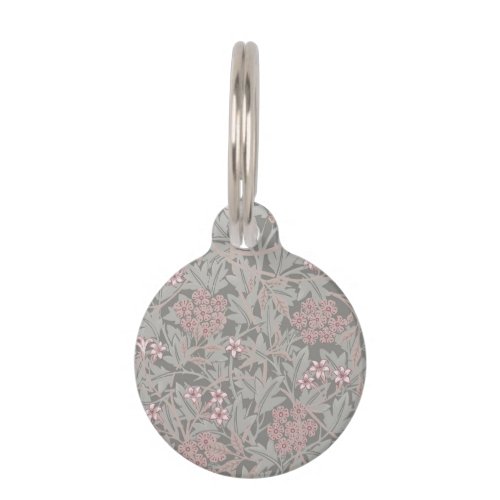 William Morris Jasmine Flower Pattern Pet ID Tag