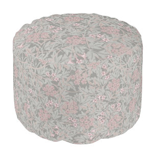 William Morris Jasmine Flower Pattern Pouf