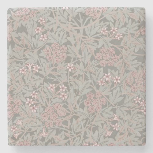 William Morris Jasmine Flower Pattern Stone Coaster