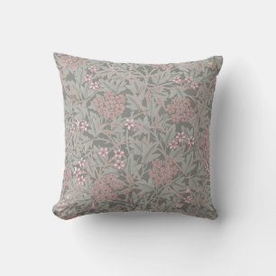 William Morris Jasmine Flower Pattern Throw Pillow