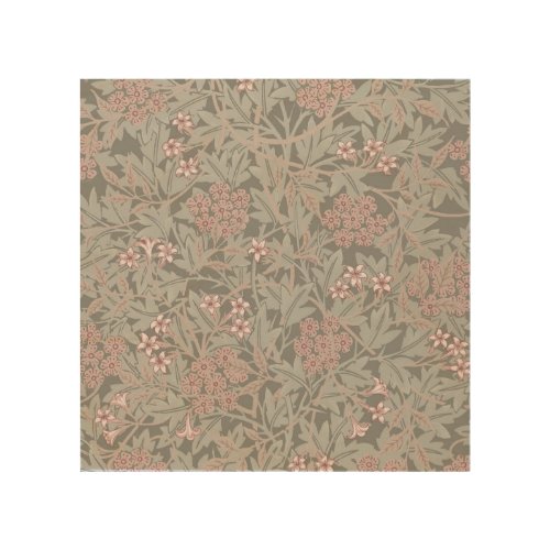 William Morris Jasmine Flower Pattern Wood Wall Art