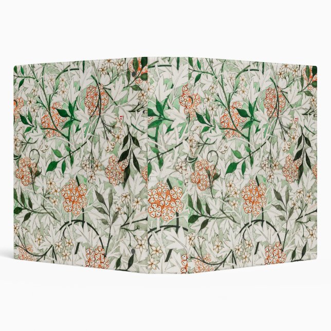 William Morris Jasmine Garden Flower Classic 3 Ring Binder (Background)