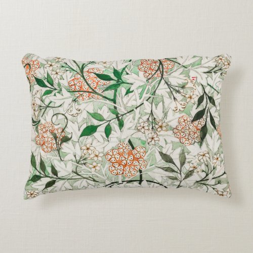 William Morris Jasmine Garden Flower Classic Accent Pillow