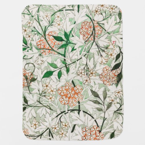 William Morris Jasmine Garden Flower Classic Baby Blanket