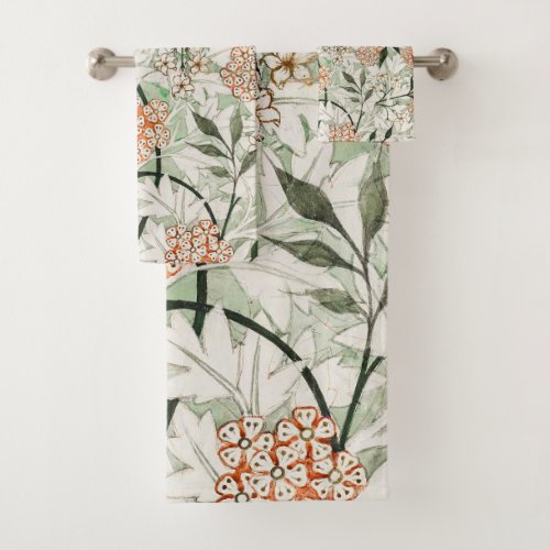 William Morris Jasmine Garden Flower Classic Bath Towel Set