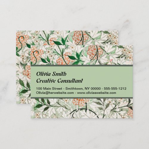 William Morris Jasmine Garden Flower Classic Business Card