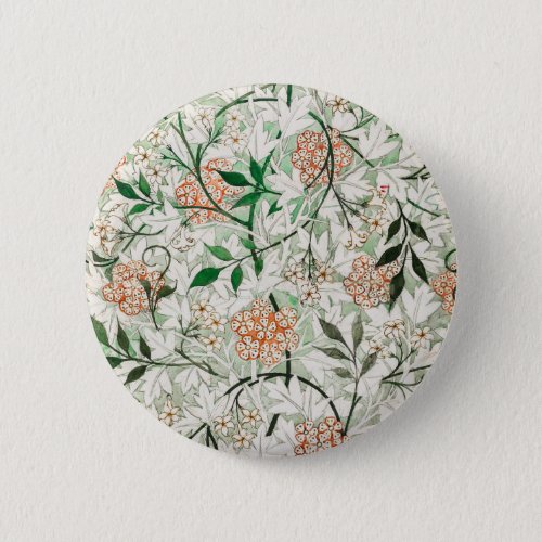 William Morris Jasmine Garden Flower Classic Button