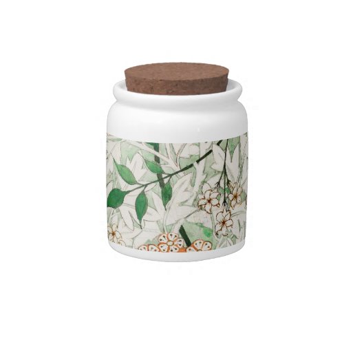 William Morris Jasmine Garden Flower Classic Candy Jar