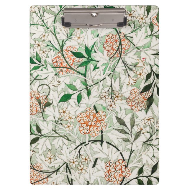 William Morris Jasmine Garden Flower Classic Clipboard (Front)