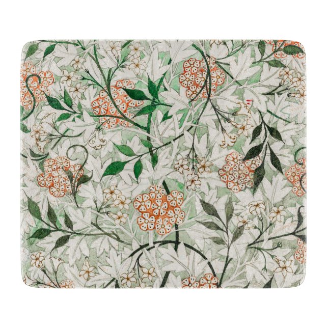 William Morris Jasmine Garden Flower Classic Cutting Board (Front)