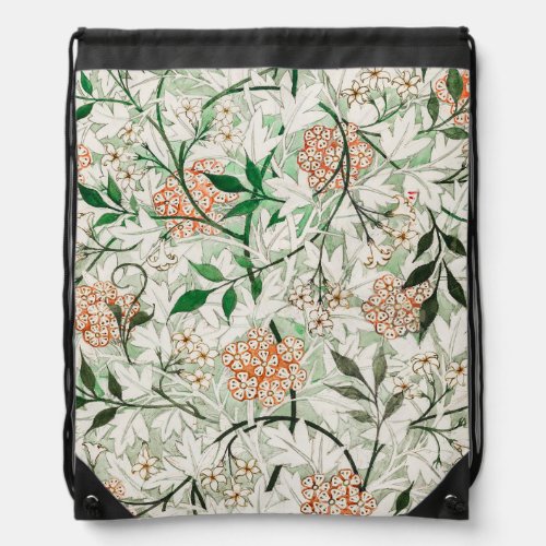 William Morris Jasmine Garden Flower Classic Drawstring Bag