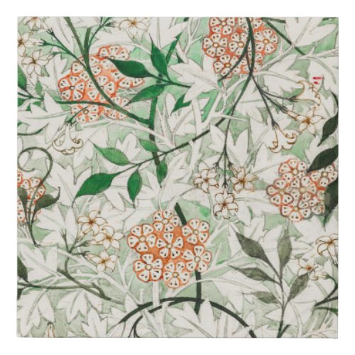 William Morris Jasmine Garden Flower Classic Faux Canvas Print