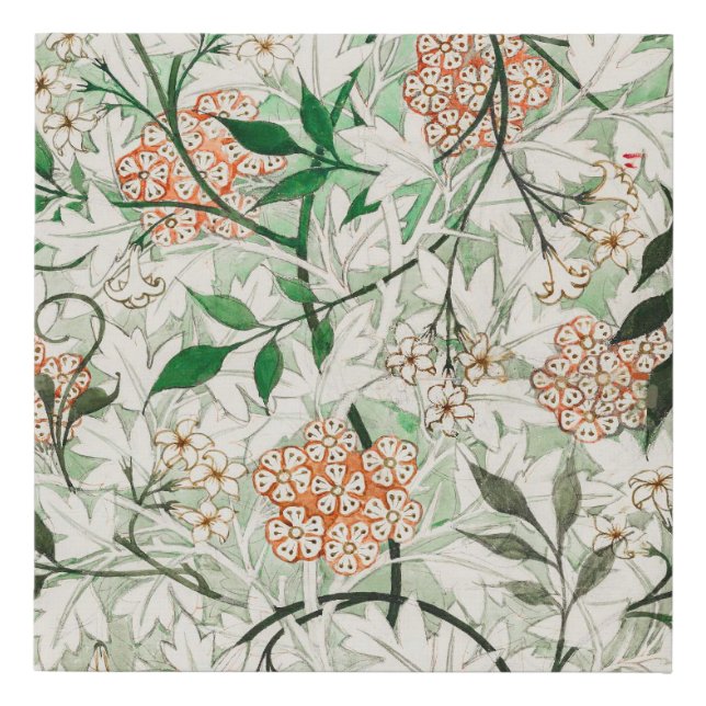 William Morris Jasmine Garden Flower Classic Faux Canvas Print (Front)