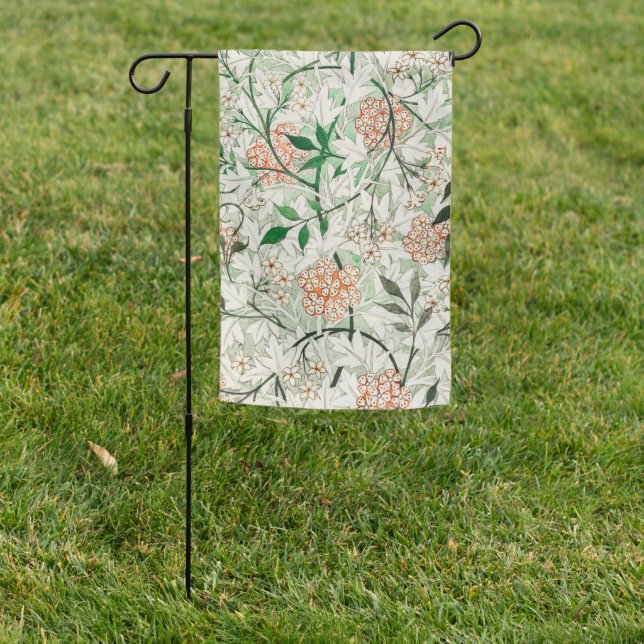 William Morris Jasmine Garden Flower Classic Flag (In SItu)