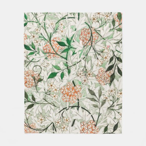 William Morris Jasmine Garden Flower Classic Fleece Blanket