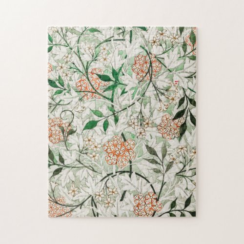 William Morris Jasmine Garden Flower Classic Jigsaw Puzzle