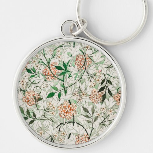 William Morris Jasmine Garden Flower Classic Keychain