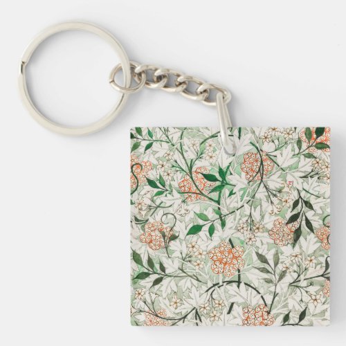 William Morris Jasmine Garden Flower Classic Keychain