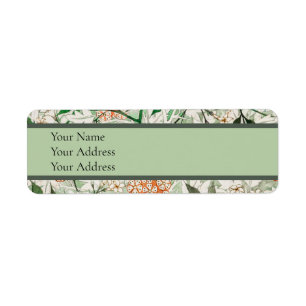 William Morris Jasmine Garden Flower Classic Label