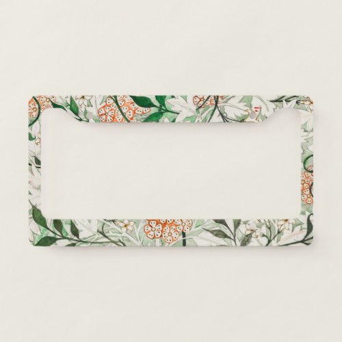 William Morris Jasmine Garden Flower Classic License Plate Frame