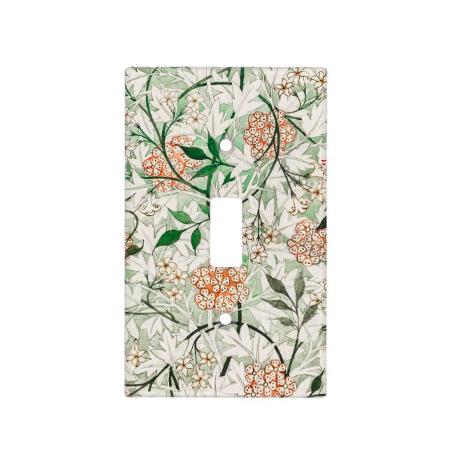 William Morris Jasmine Garden Flower Classic Light Switch Cover (Front)