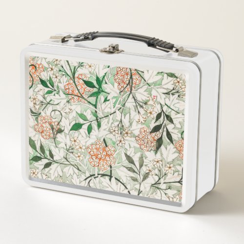 William Morris Jasmine Garden Flower Classic Metal Lunch Box